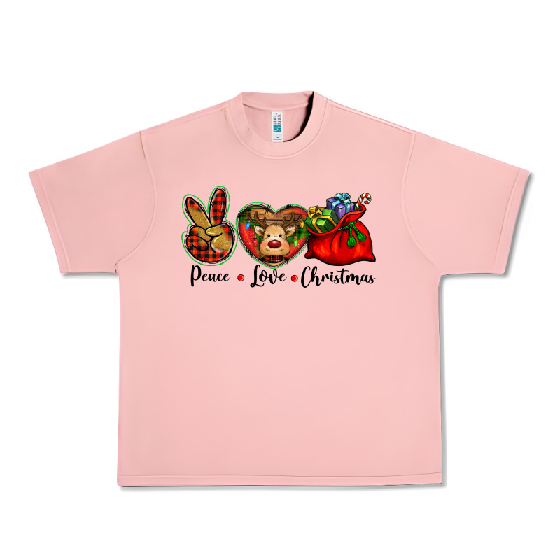 Peace Love Christmas Urban Heavy Tee by BarkalooDesign | Teevron