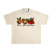 Sandshell peace love Christmas Urban Heavy Tee - BarkalooDesign