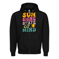 Black sun shine state of mind Zipper Hoodie - JahusDesignShop