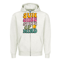 Oatmeal Heather sun shine state of mind Zipper Hoodie - JahusDesignShop