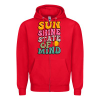 Red sun shine state of mind Zipper Hoodie - JahusDesignShop