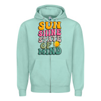 Seafoam sun shine state of mind Zipper Hoodie - JahusDesignShop