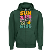 Sports Green sun shine state of mind Zipper Hoodie - JahusDesignShop