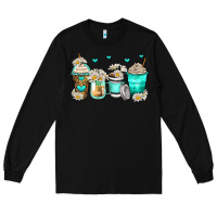Black daisy coffee cups Long Sleeve Tee - Zillion Design Studio