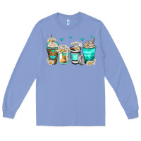 Colony Blue daisy coffee cups Long Sleeve Tee - Zillion Design Studio