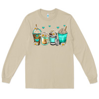 Mushroom daisy coffee cups Long Sleeve Tee - Zillion Design Studio