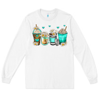 White daisy coffee cups Long Sleeve Tee - Zillion Design Studio