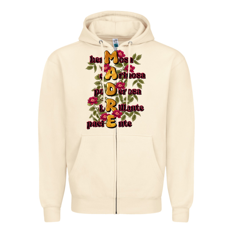 Ella Es Mamá Zipper Hoodie by JahusDesignShop | Teevron
