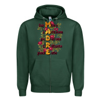 Sports Green ella es mamá Zipper Hoodie - JahusDesignShop