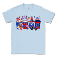Dusty Blue 4th of July coffee drinks Classic Tee - Neo Western