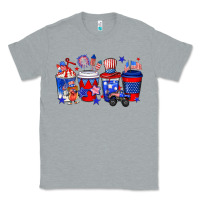 Heather Grey 4th of July coffee drinks Classic Tee - Neo Western
