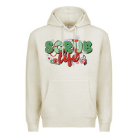 Oatmeal Heather scrub life Premium Hoodie - MaliasSmallBusiness