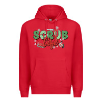 Red scrub life Premium Hoodie - MaliasSmallBusiness