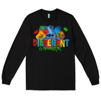 Black different is beautiful autism stitch Long Sleeve Tee - Zillion Design Studio