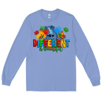 Colony Blue different is beautiful autism stitch Long Sleeve Tee - Zillion Design Studio