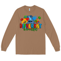 Toasted Coconut different is beautiful autism stitch Long Sleeve Tee - Zillion Design Studio