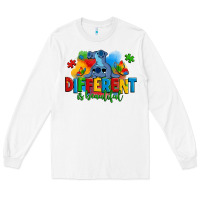 White different is beautiful autism stitch Long Sleeve Tee - Zillion Design Studio