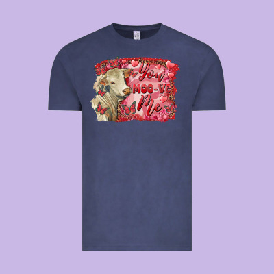Vintage Tee Valentine's day you moo ve me charolais cow