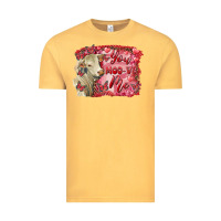 Vintage Mustard Valentine's day you moo ve me charolais cow Vintage Tee - RanaPortraitStore
