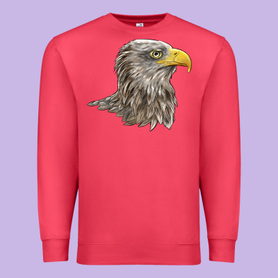 American White Sea Eagle Head Premium Sweatshirt Designed By Lillyallendesigns