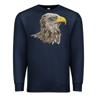 Navy American White Sea Eagle Head Premium Sweatshirt - LillyAllenDesigns