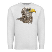 Oatmeal Heather American White Sea Eagle Head Premium Sweatshirt - LillyAllenDesigns