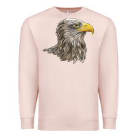 Pale Pink American White Sea Eagle Head Premium Sweatshirt - LillyAllenDesigns