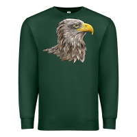 Sports Green American White Sea Eagle Head Premium Sweatshirt - LillyAllenDesigns