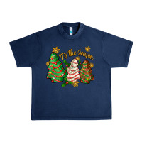 Navy tis the season christmas cake Urban Heavy Tee - Zillion Design Studio