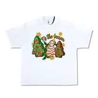 White tis the season christmas cake Urban Heavy Tee - Zillion Design Studio