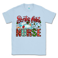 Dusty Blue santa is favorite nurse Classic Tee - CowhideDigitalArt