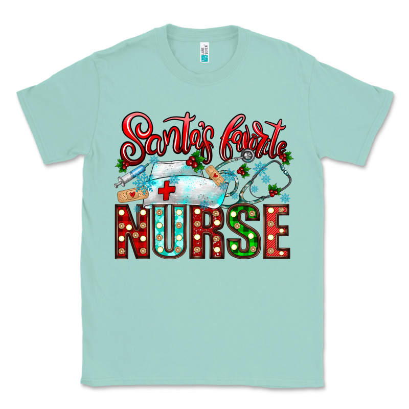 Santa Is Favorite Nurse Classic Tee by CowhideDigitalArt | Teevron