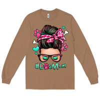 Toasted Coconut dog mom messy bun Long Sleeve Tee - Zillion Design Studio