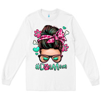 White dog mom messy bun Long Sleeve Tee - Zillion Design Studio
