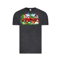 Vintage Black Christmas gnomes truck Vintage Tee - Zillion Design Studio