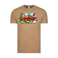 Vintage Coffee Christmas gnomes truck Vintage Tee - Zillion Design Studio