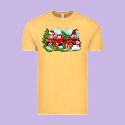 Christmas Gnomes Truck Vintage Tee Designed By Zillion Design Studio