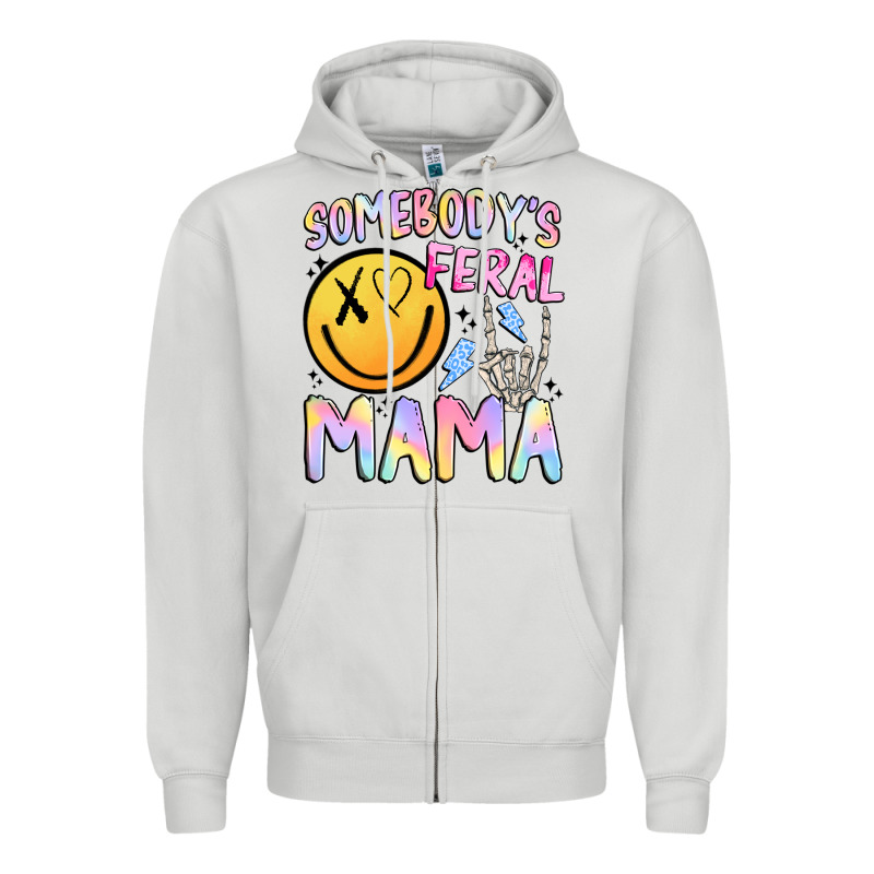 Somebody's Feral Mama Zipper Hoodie by JahusDesignShop | Teevron