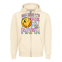 Sandshell somebody's feral mama Zipper Hoodie - JahusDesignShop
