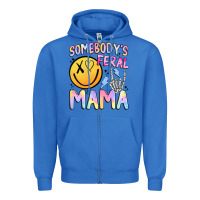 True Royal somebody's feral mama Zipper Hoodie - JahusDesignShop