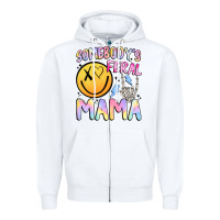 White somebody's feral mama Zipper Hoodie - JahusDesignShop