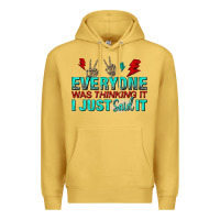 Antique Gold everyone was thinking it i just said Premium Hoodie - NancyCooperArtShop
