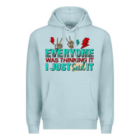 Blue Mist everyone was thinking it i just said Premium Hoodie - NancyCooperArtShop
