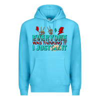 Ocean Blue everyone was thinking it i just said Premium Hoodie - NancyCooperArtShop