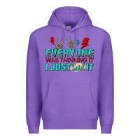 Purple everyone was thinking it i just said Premium Hoodie - NancyCooperArtShop