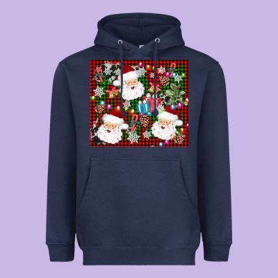 Santa Christmas Heavyweight Hoodie Designed By Adodesignshop