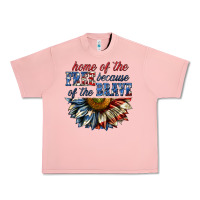 Salmon home of the free because of the brave sunflower bi Urban Heavy Tee - texasbilliewilder