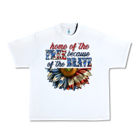 White home of the free because of the brave sunflower bi Urban Heavy Tee - texasbilliewilder