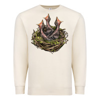 Sandshell Bird Nest With Baby Birds Premium Sweatshirt - LillyAllenDesigns