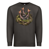 Smoke Bird Nest With Baby Birds Premium Sweatshirt - LillyAllenDesigns